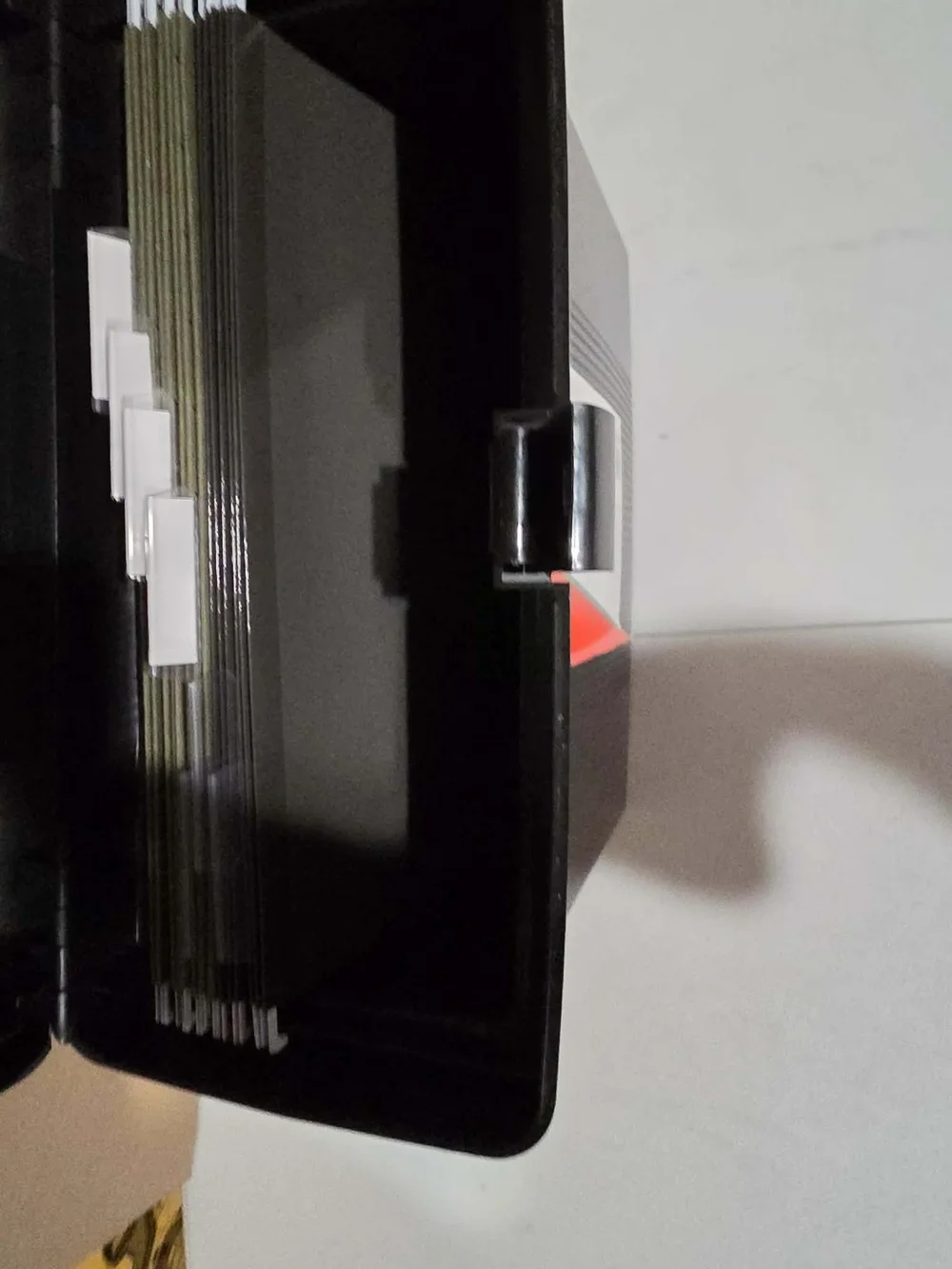 Black Portable File Box with Handle